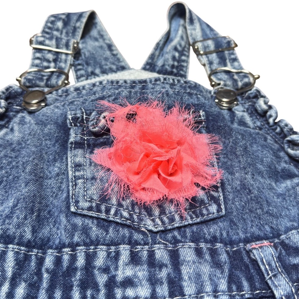 Girls 3T Denim Overall‎ Dress Bundle Kids Floral Old Navy/Little Lass Lot of 3 - Picture 9 of 16